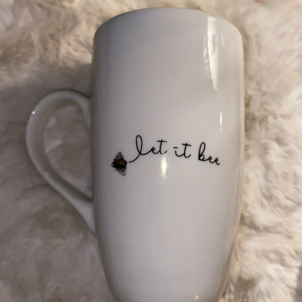 50%offw❤️ TAG Coffee Tea Mug Cup Ivory let it be cottagecore farmhouse shabby